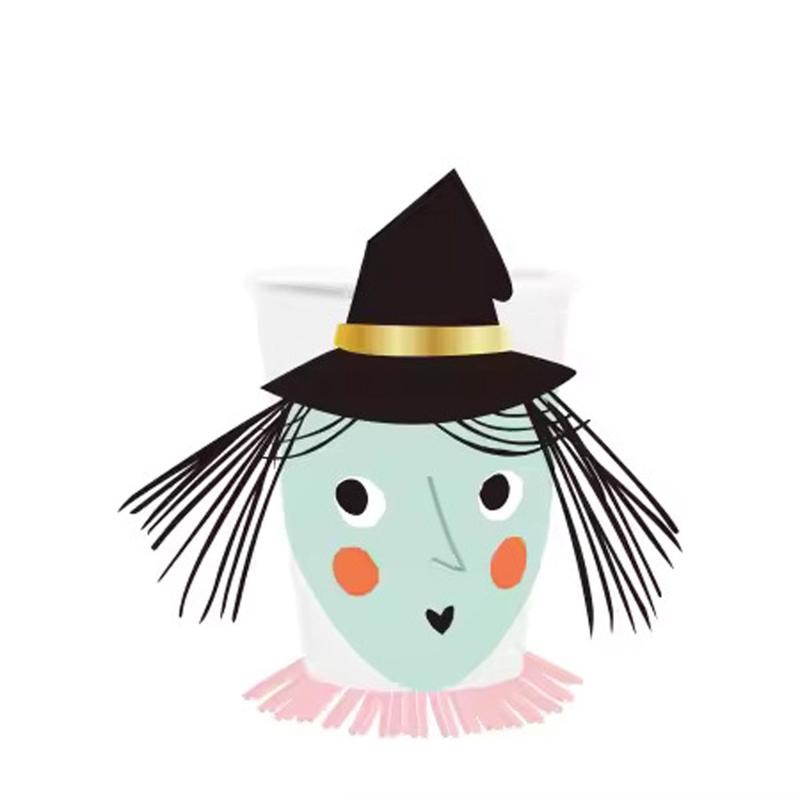 Spooky Wonders Paper Cups, 9 Oz, 8 Count