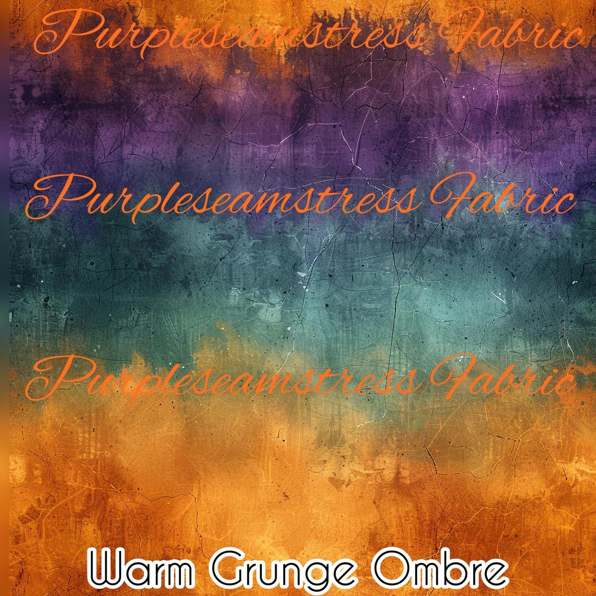 Warm Grunge Ombre  Fabric