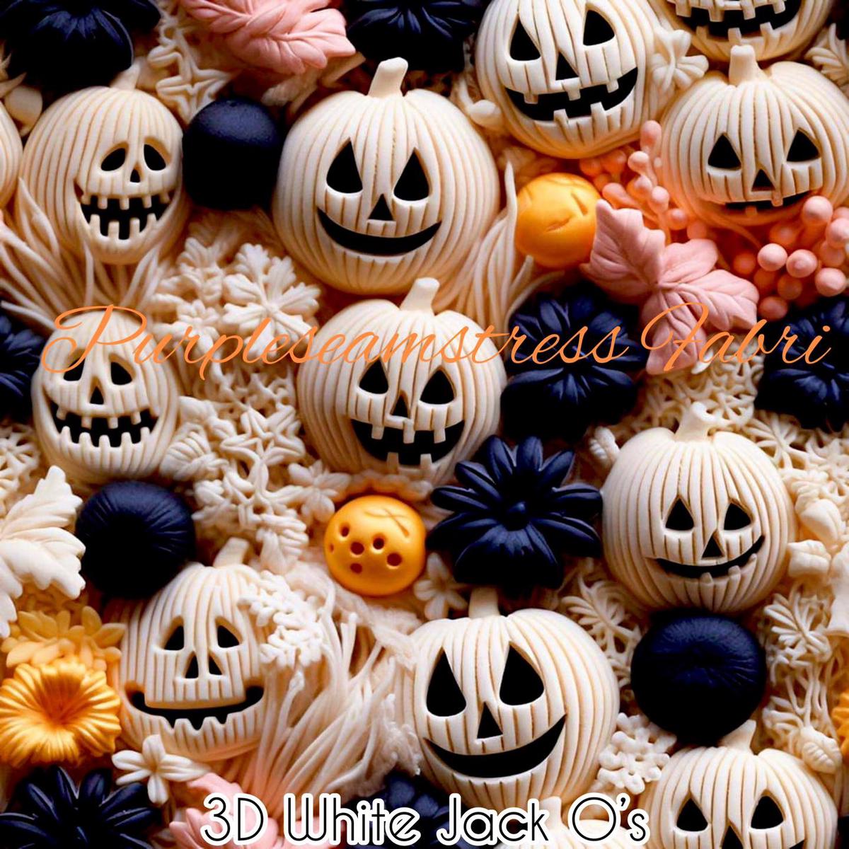 3D White Jack Os  Fabric