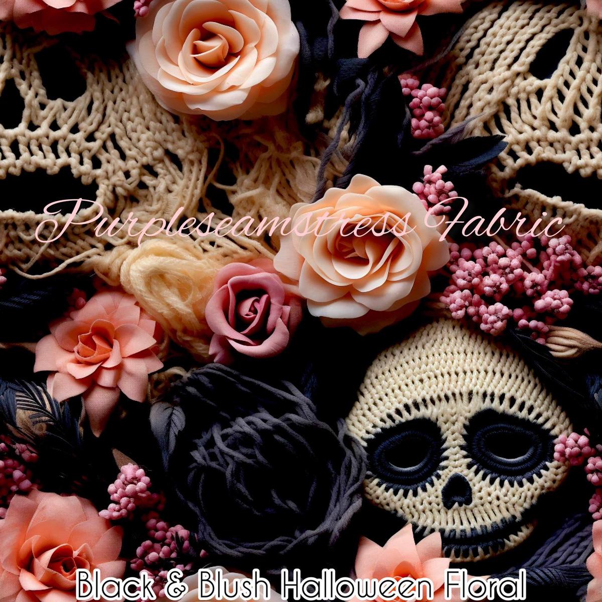 Black & Blush Halloween Floral R...