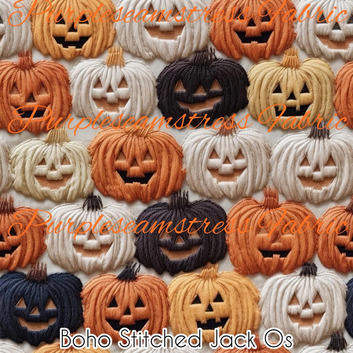 Boho Stitched Jack Os  Fabric