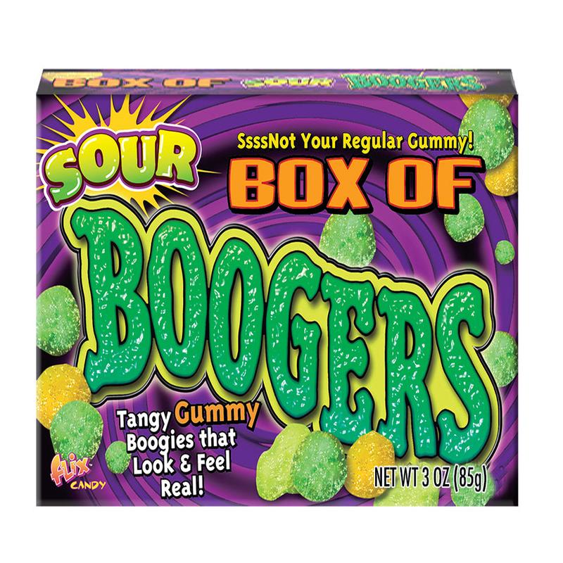 Sour Box of Boogers Gummi Candy 3 oz. Box