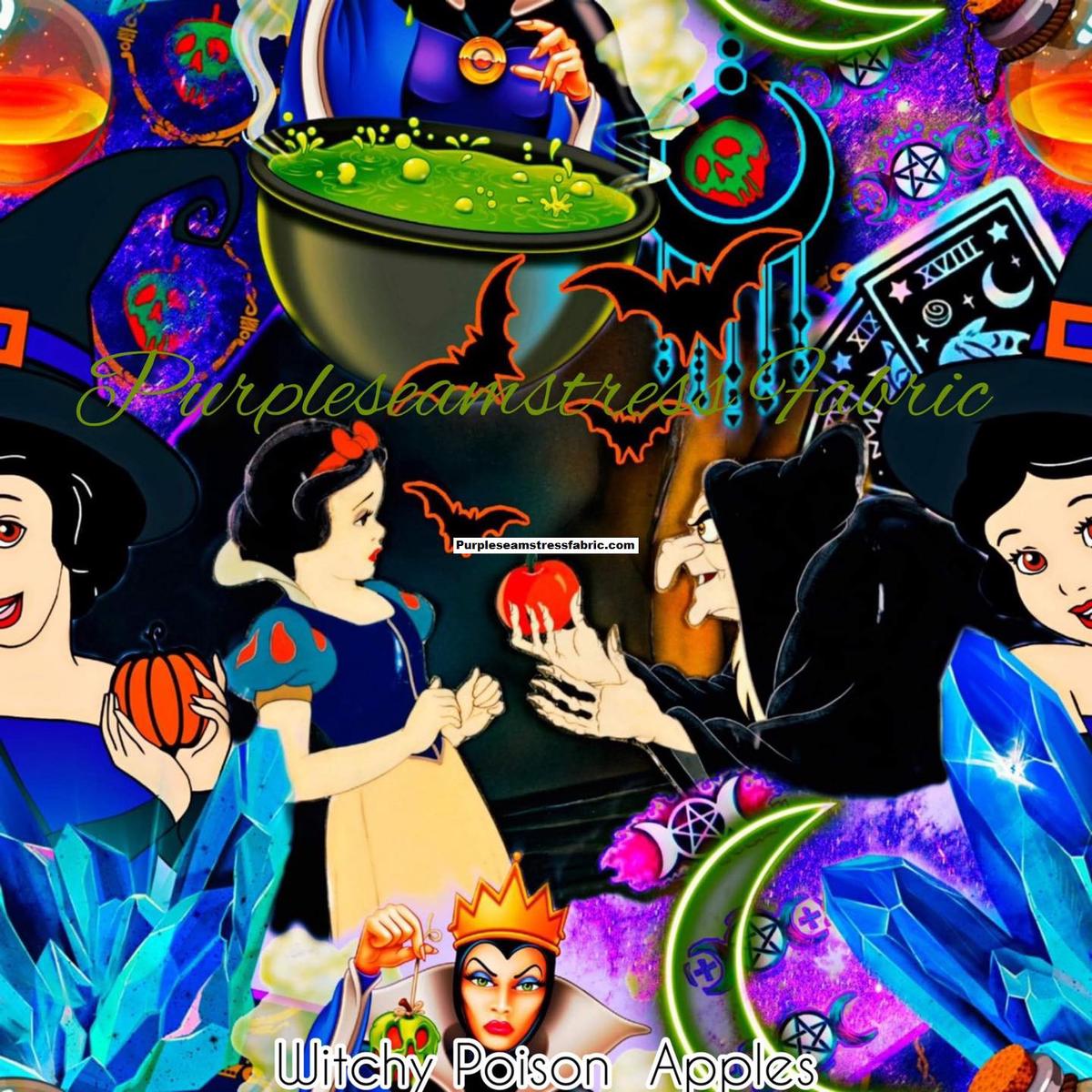Witchy Poison Apples  Fabric
