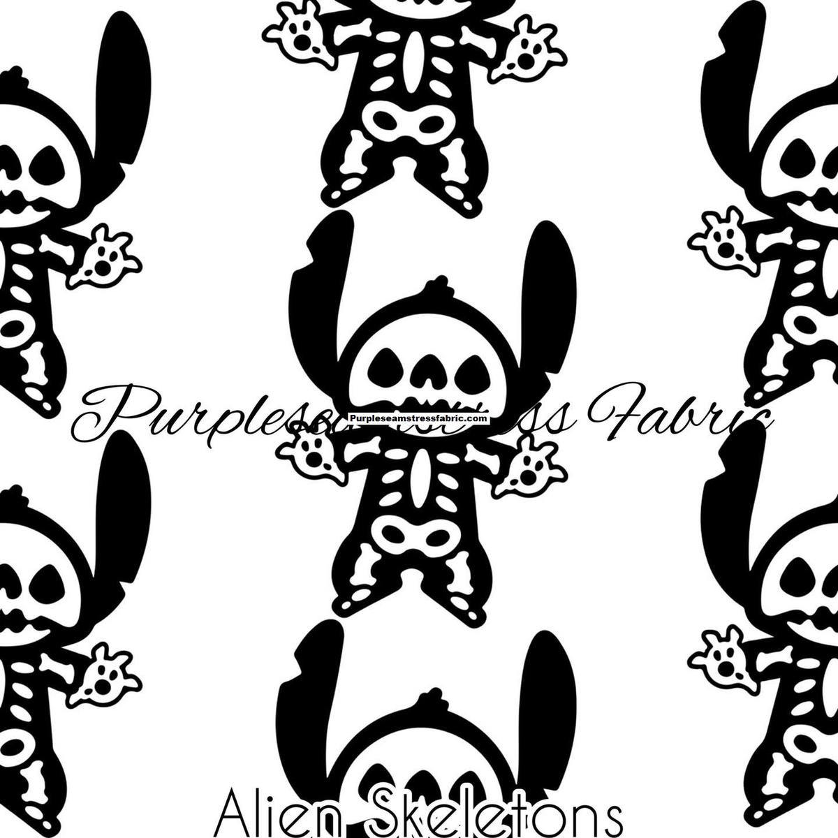 Alien Skeleton  Fabric