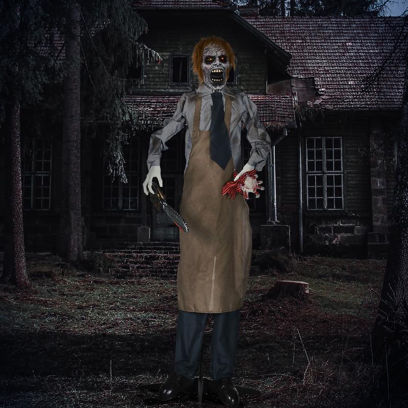 Animated Chainsaw Killer Halloween Decoration - 170cm