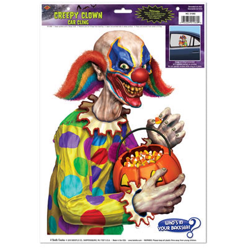 Car Cling - Creepy Clown