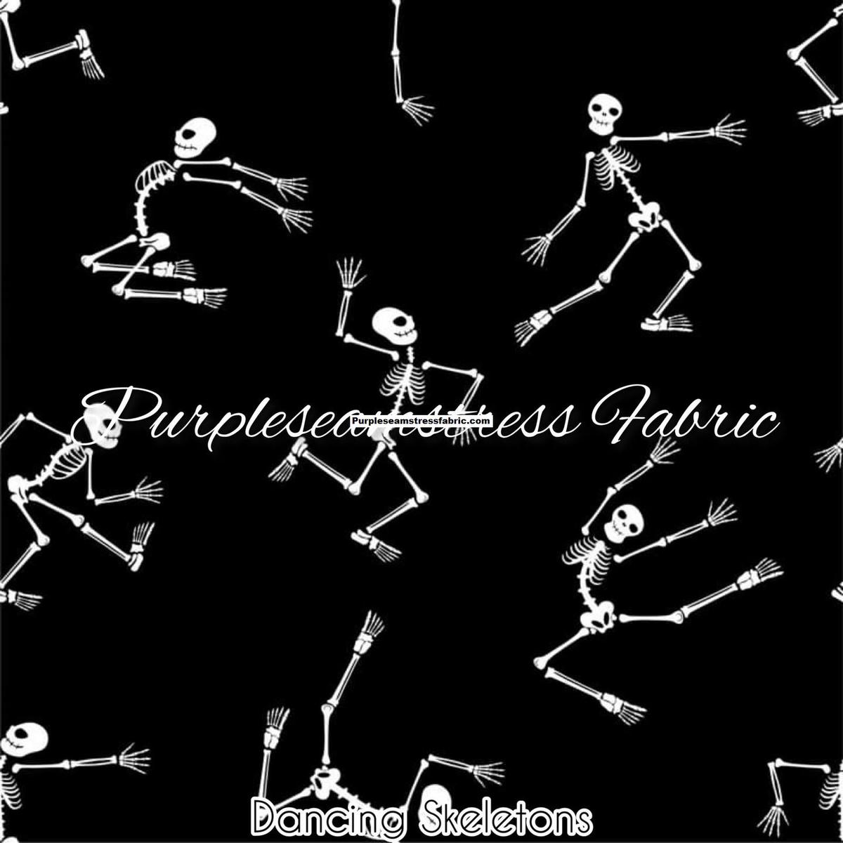 Dancing Skeletons  Fabric