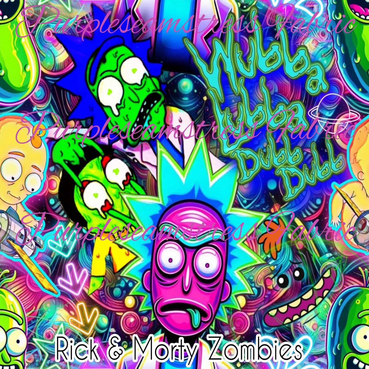 Rick & Morty Zombies  Fabric