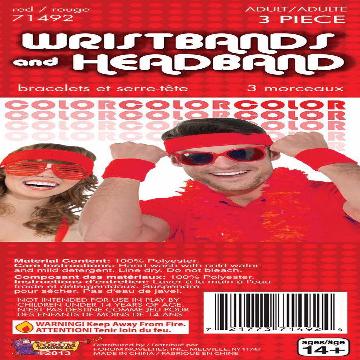 Wristbands & Headband Red