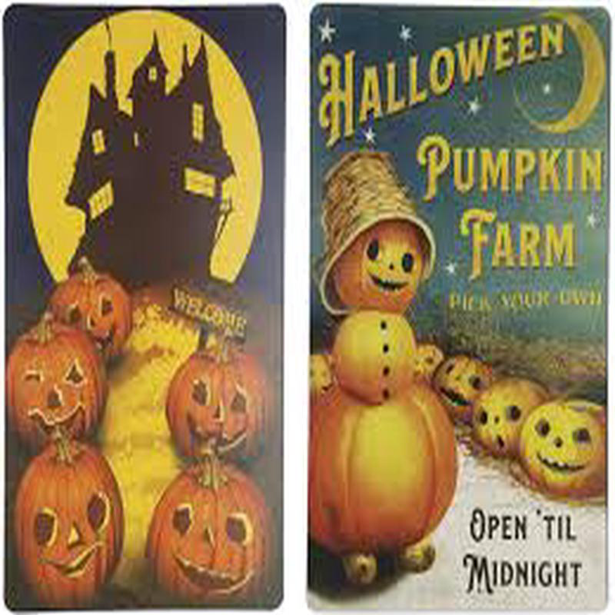 158221 Metal Sign -Pumpkin Assortment