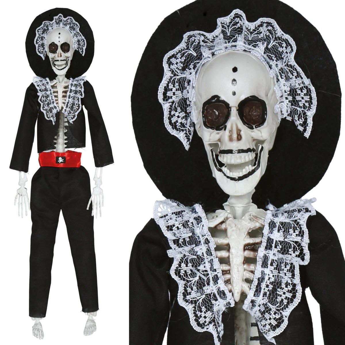 Skeletdukke Mariachi 40 cm