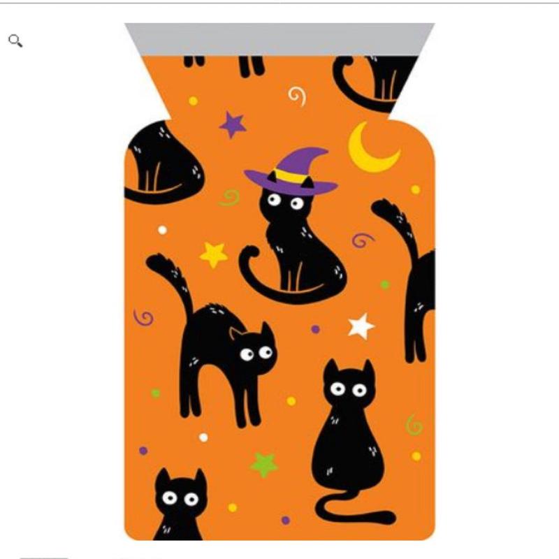 Zipper Seal Treat Bag - Halloween Cat 12ct.