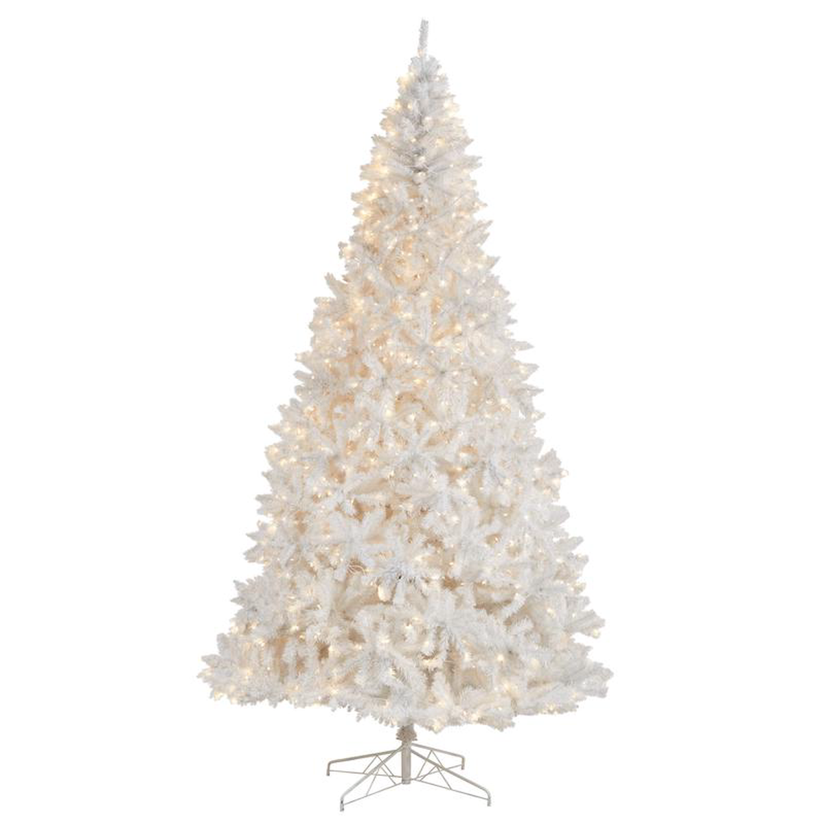118242 White Artificial Christmas Tree with 2720 Bendable Branches and 1000 LED Lights