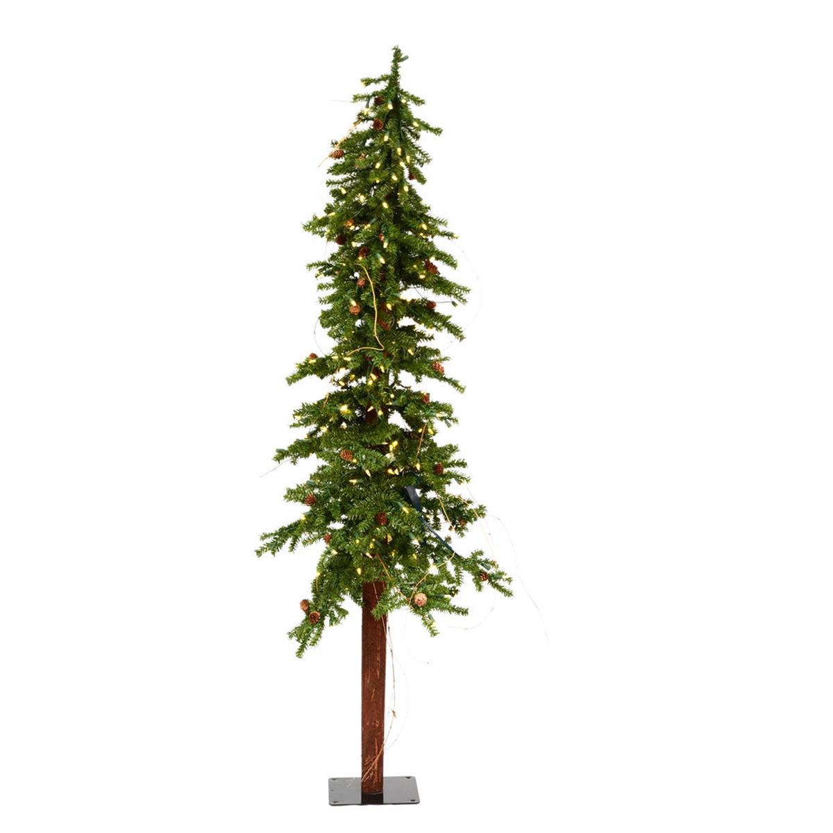 Vickerman 7ft.Alpine Artificial Christmas Tree Warm White Dura-lit LED Lights