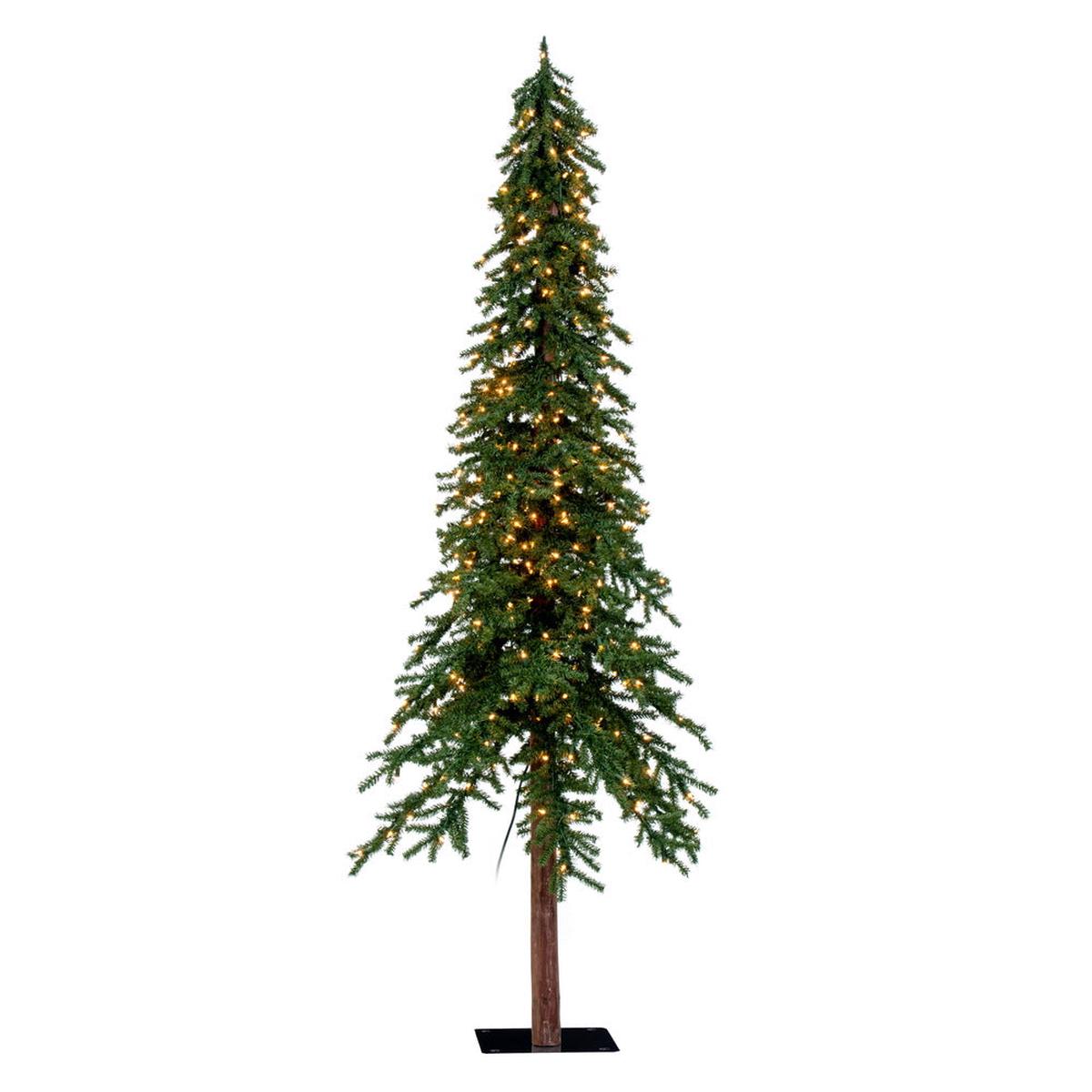 Vickerman 8ft. x 50in. Alpine Artificial Christmas Tree Warm White LED Lights