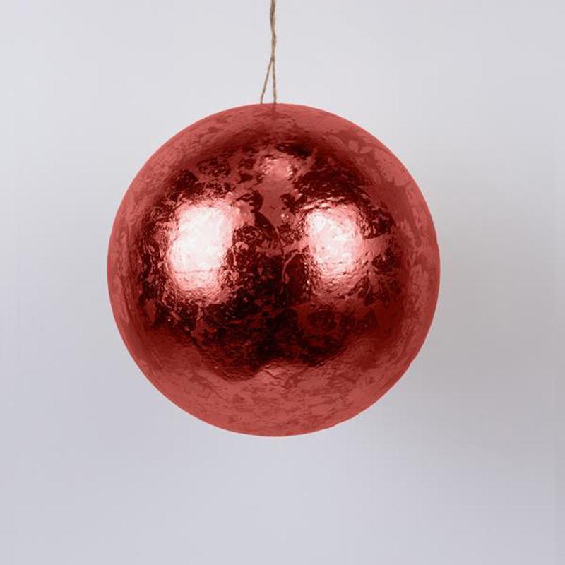RED METAL BALL 25cm - Default Title
